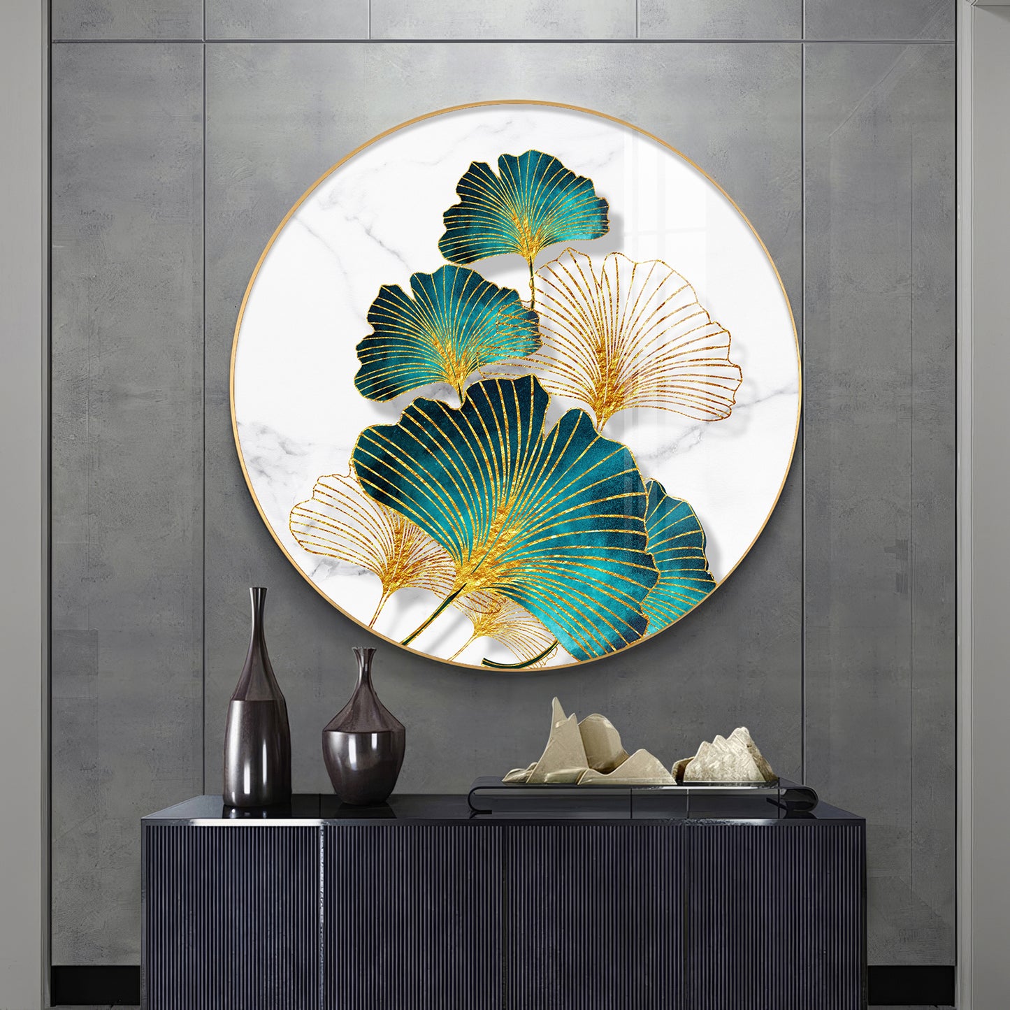 Emerland Petal Art Premium Acrylic Round Wall Art