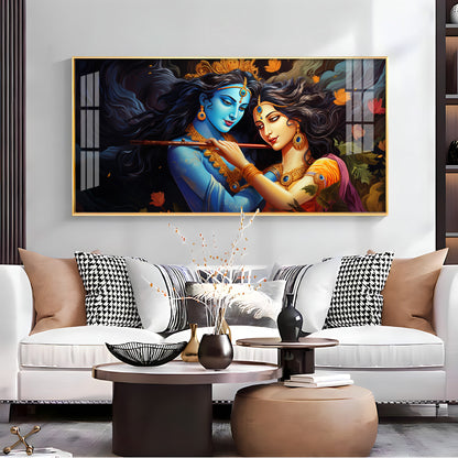 Unique Bond Of Radha Krishna Premium Acrylic Horizontal Wall Art