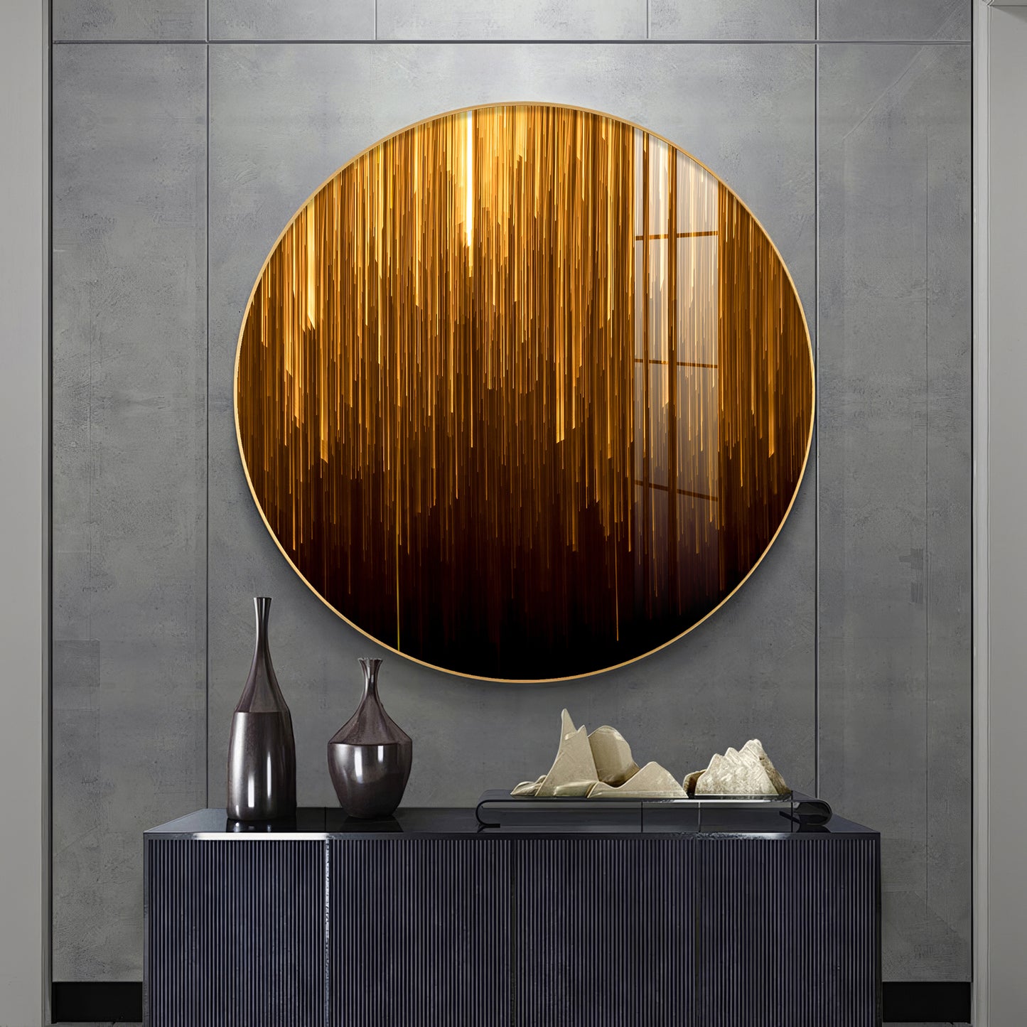 Opulent Sphere Premium Acrylic Round Wall Art