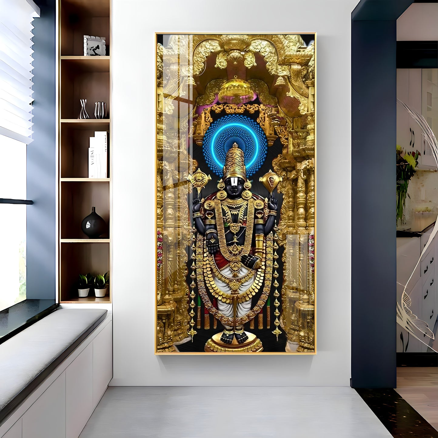 Shree Venkateswara Swamy Premium Acrylic Vertical Wall Art