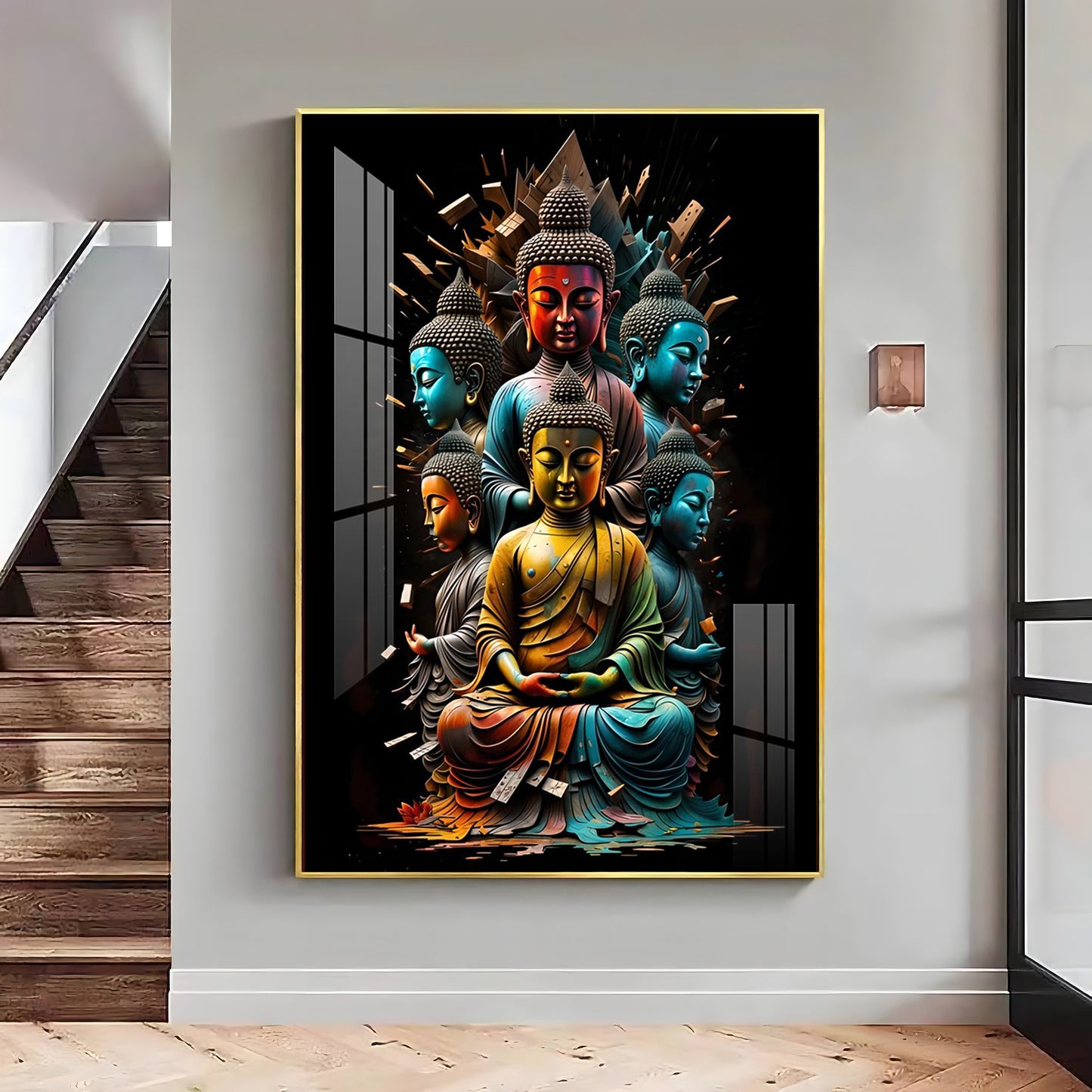 Lord Buddha Premium Acrylic Vertical Wall Art