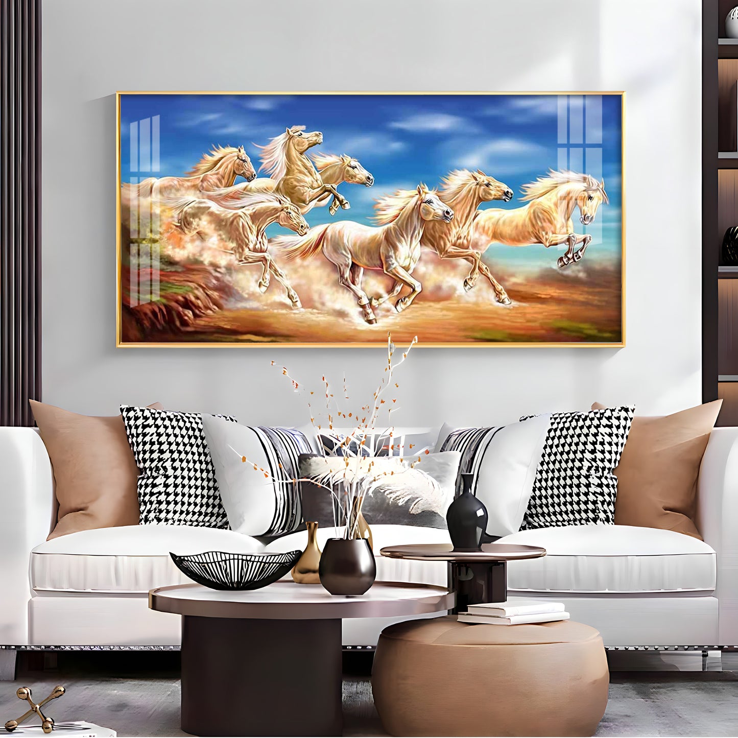 Lucky Horses Premium Acrylic Horizontal Wall Art