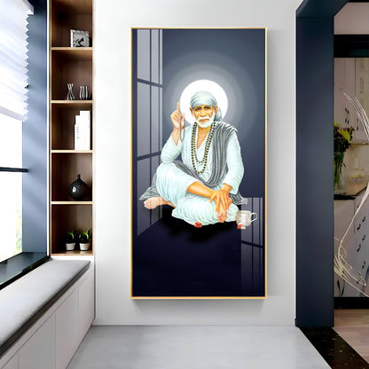 Om Sai Premium Acrylic Vertical Wall Art