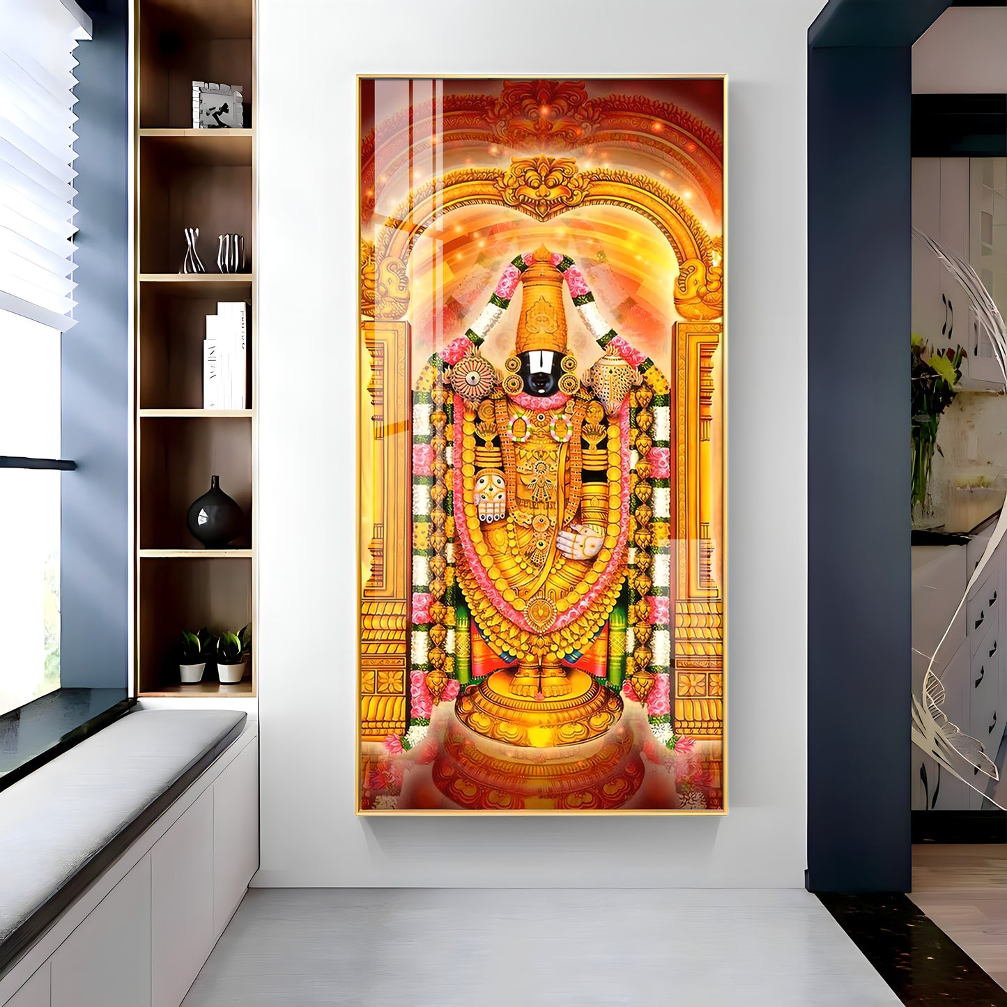 Shree Tirumala Deva Premium Acrylic Vertical Wall Art