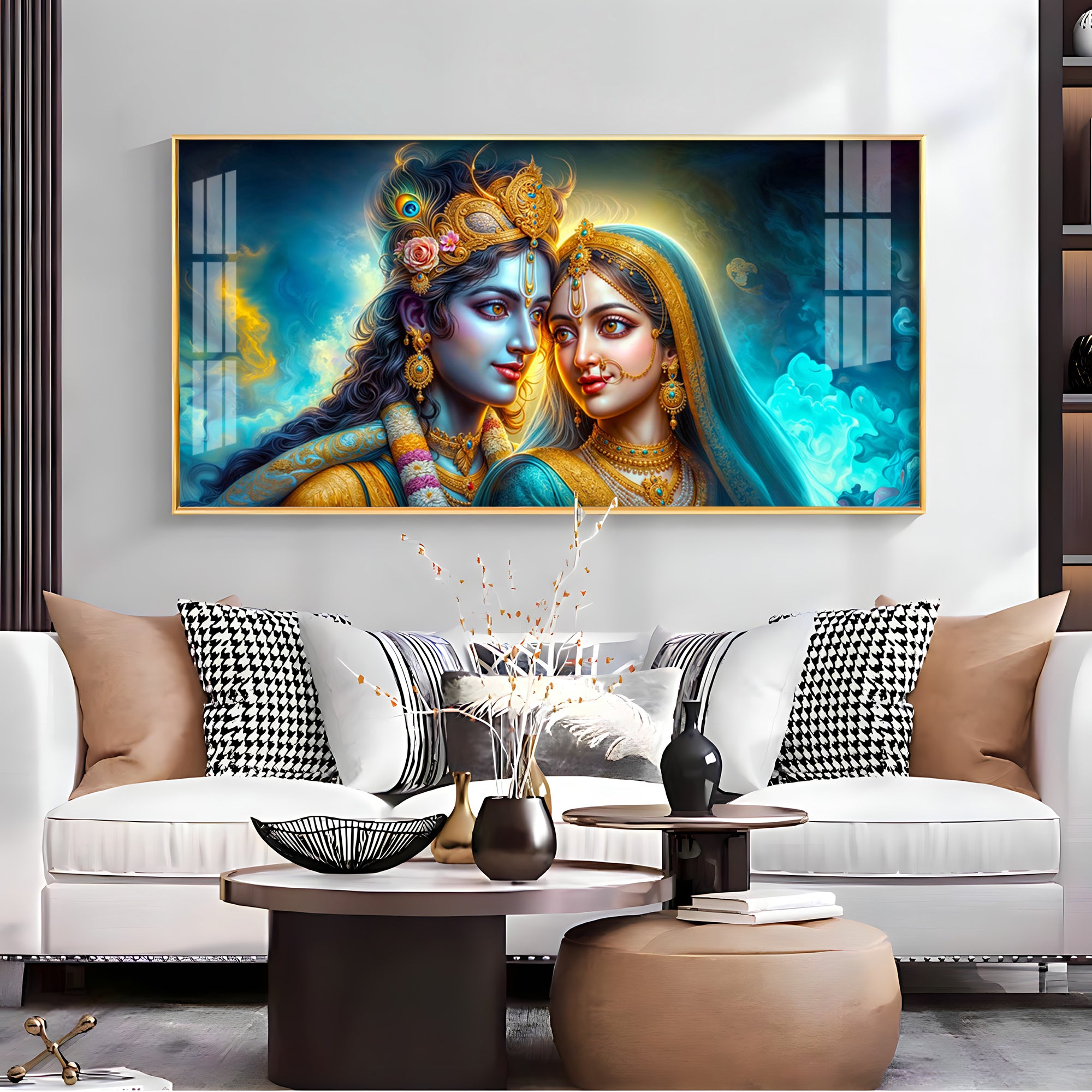 Majestic Radiant Devotion Aura Premium Acrylic Horizontal Wall Art