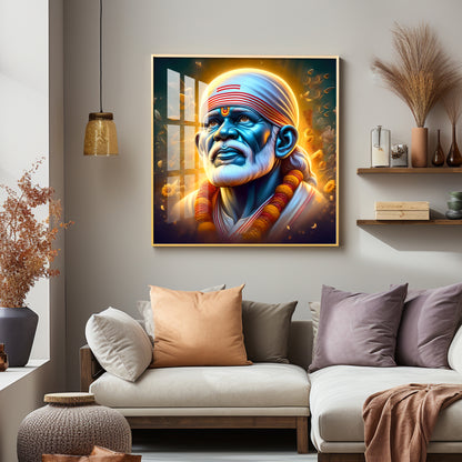 Shirdi Sai Baba Premium Acrylic Square Wall Art