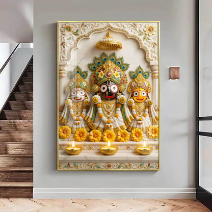 Shri Jagannath Bhagwan Premium Acrylic Vertical Wall Art