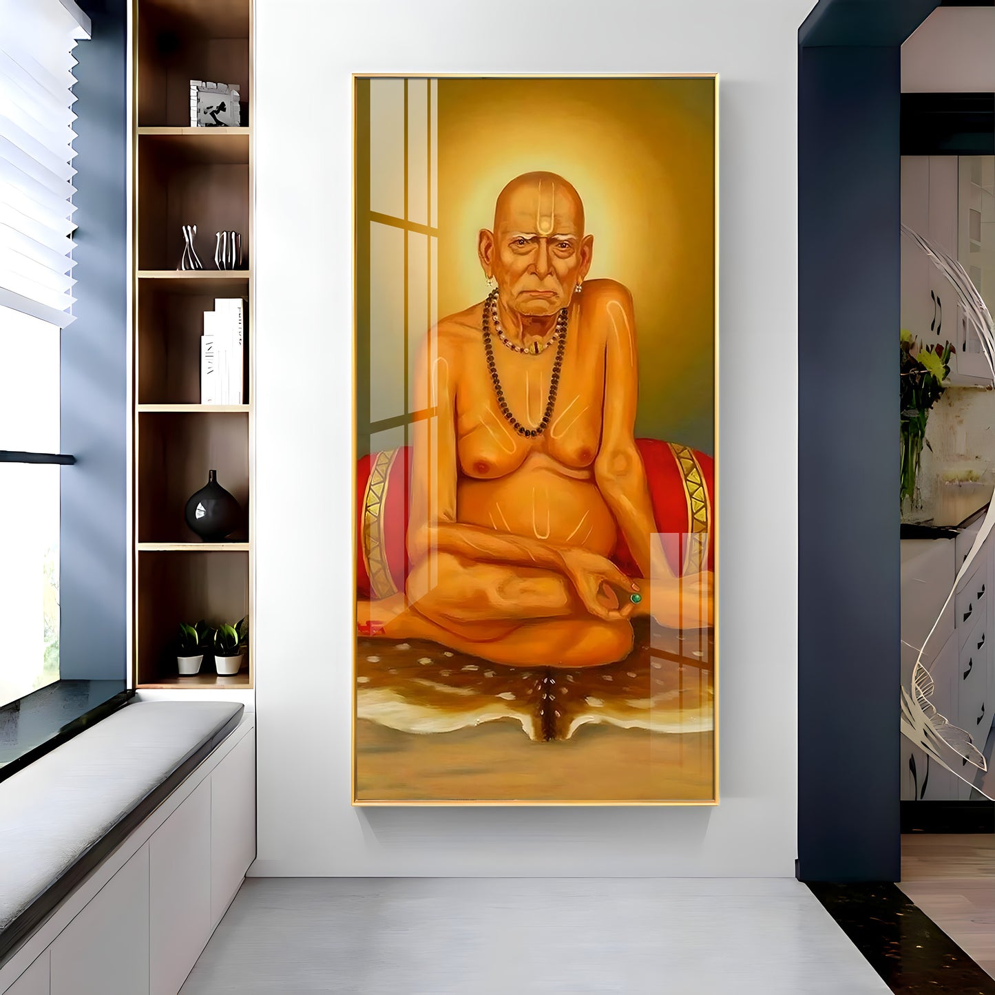 Swami Samarth Premium Acrylic Vertical Wall Art