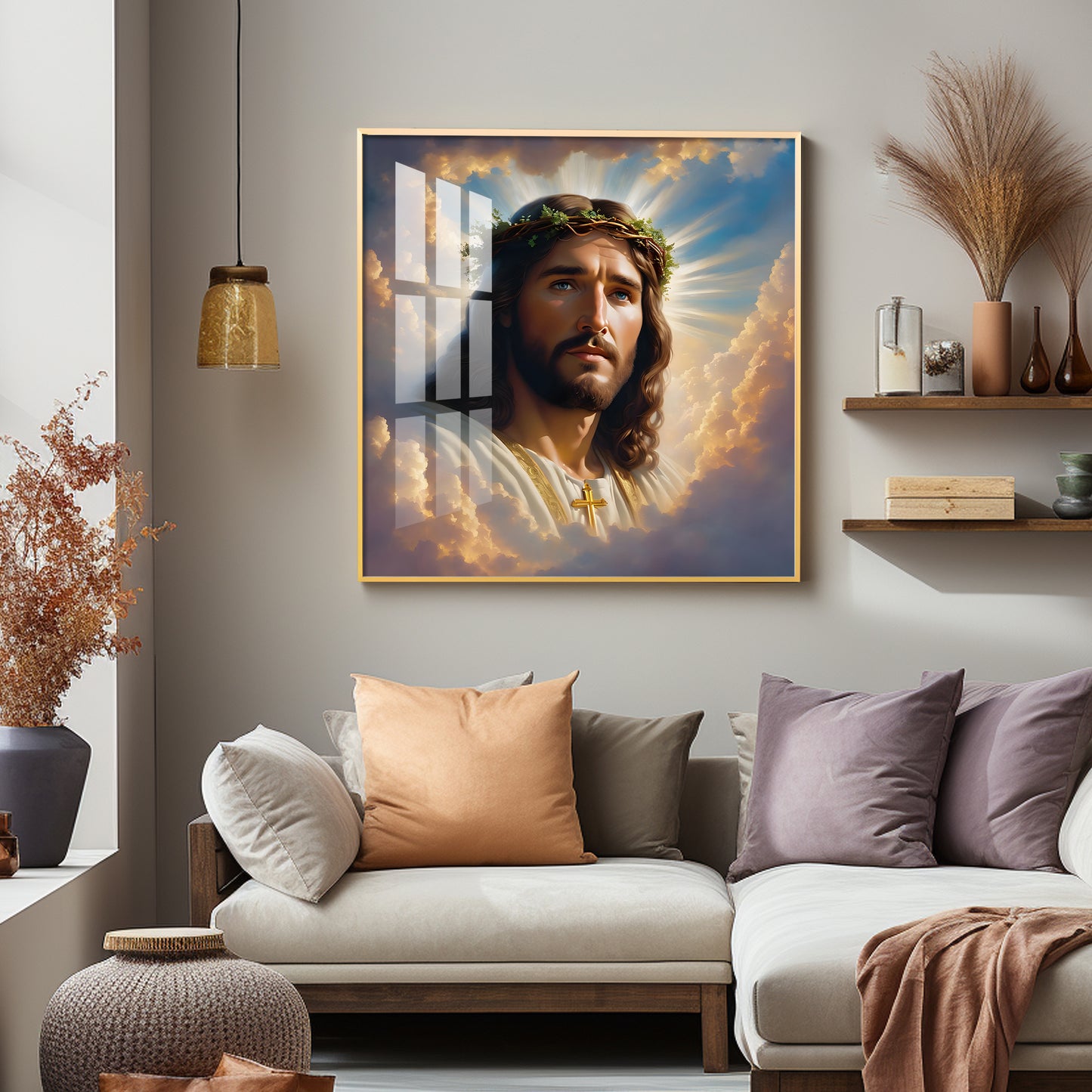 Jesus Christ Christian Premium Acrylic Square Wall Art