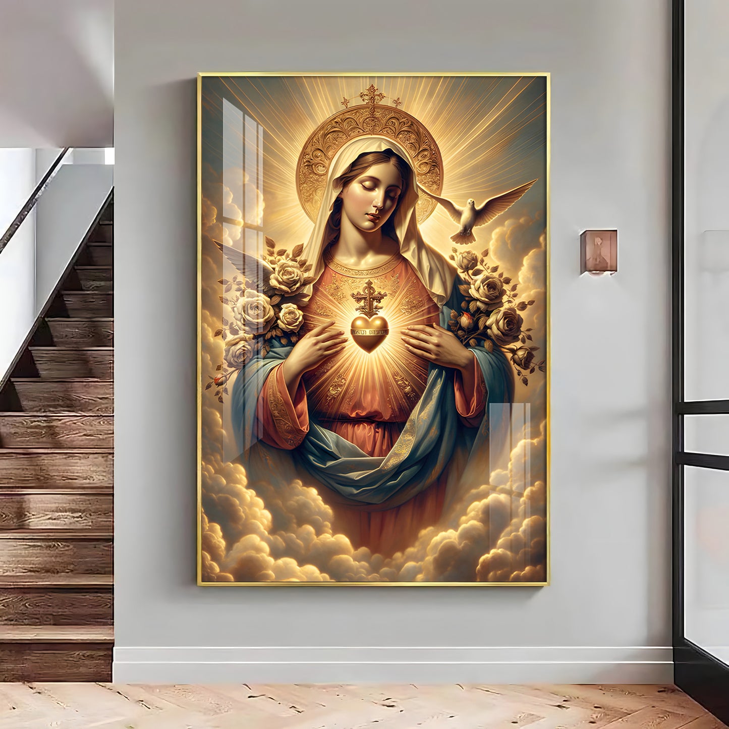 Angelic Harmony Premium Acrylic Vertical Wall Art