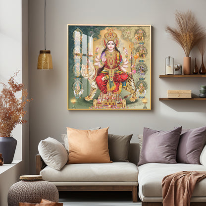 Celestial Grace Goddess Premium Acrylic Square Wall Art