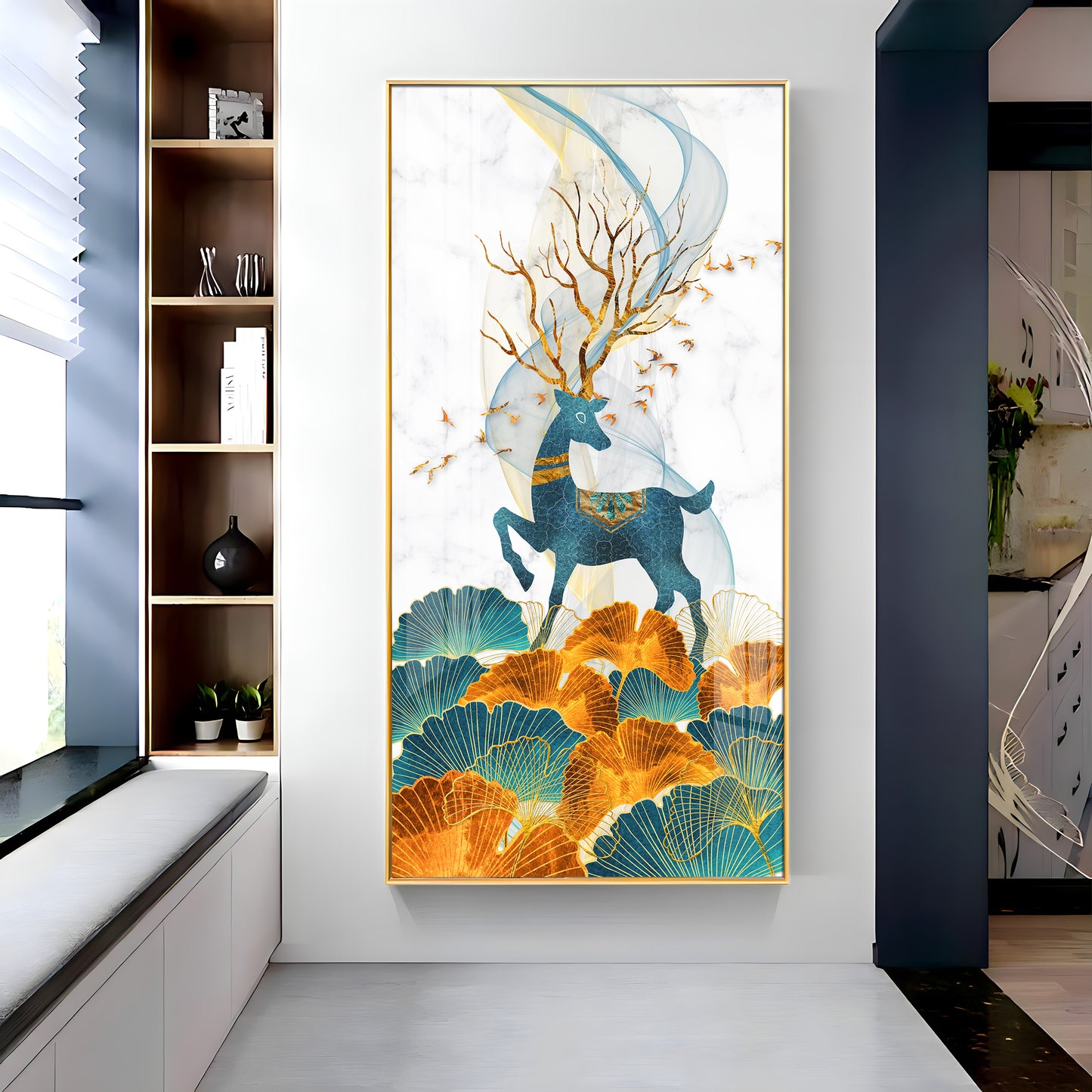 Decorated Deer Premium Acrylic Vertical Wall Art