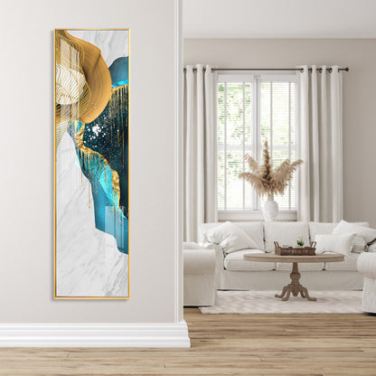 Aesthetic Blue & Golden Premium Acrylic Vertical Wall Art