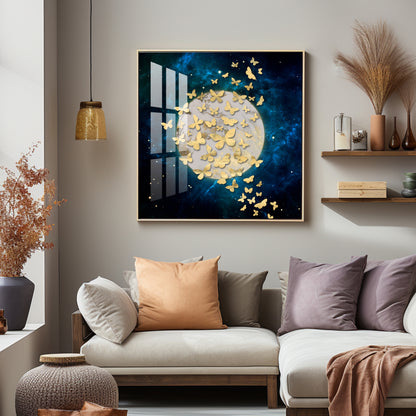 The Golden Array Premium Acrylic Square Wall Art