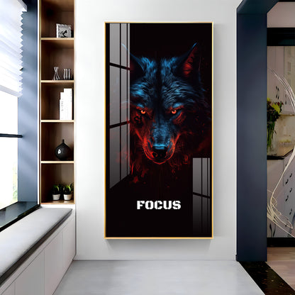 Alpha Wolf Premium Acrylic Vertical Wall Art