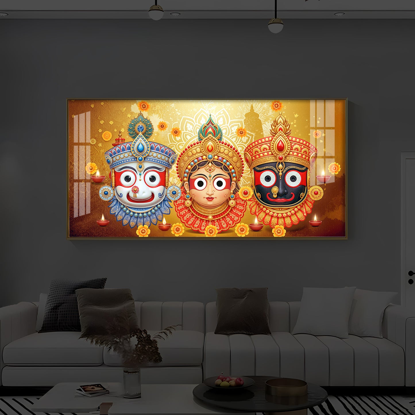 Jai Jagannath Modern Luxury Backlight Horizontal Wall Art