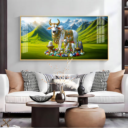 Kamadhenu Premium Acrylic Horizontal Wall Art