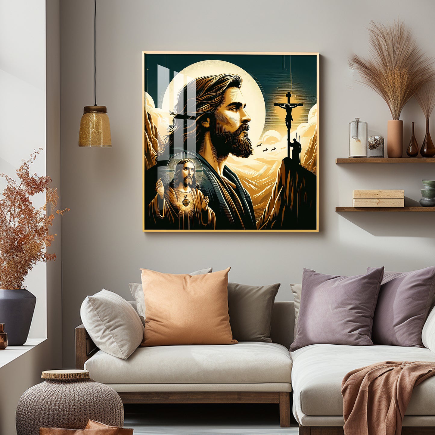 Lord Jesus Premium Acrylic Square Wall Art