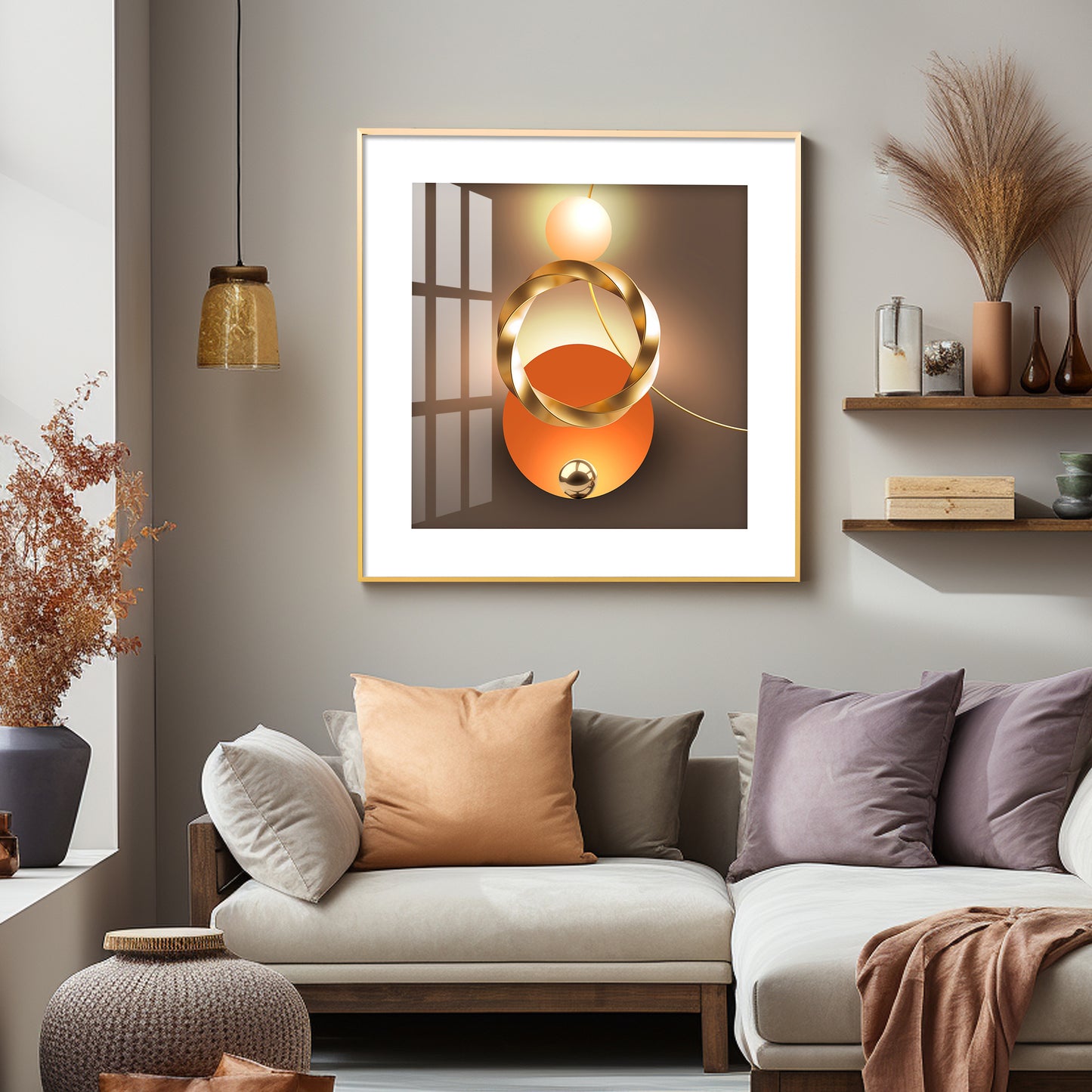 Light And Shadow Premium Acrylic Square Wall Art