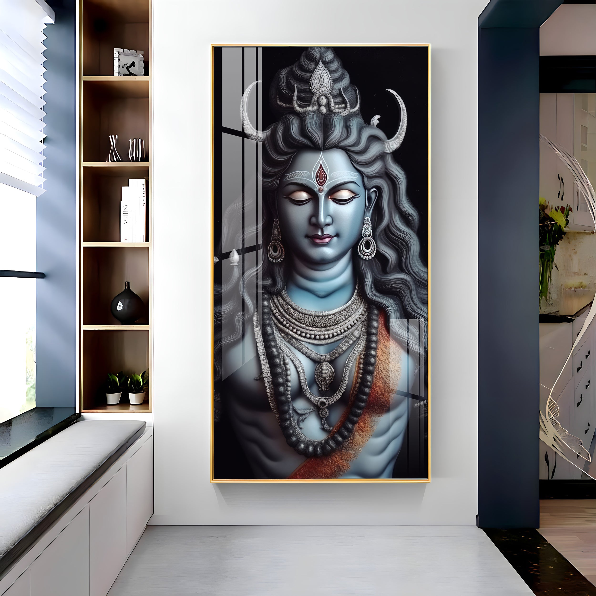 Shiv Shankar Premium Acrylic Vertical Wall Art