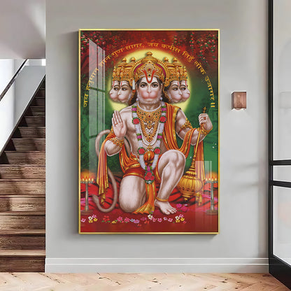 Lord Hanuman Premium Vertical Acrylic Wall Art