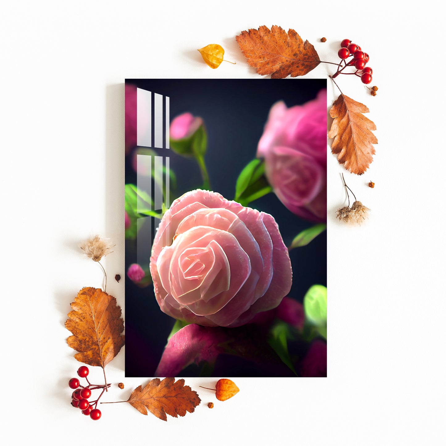 Camellia Flower Acrylic Wall Art