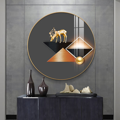 Abstract Realm Premium Acrylic Round Wall Art