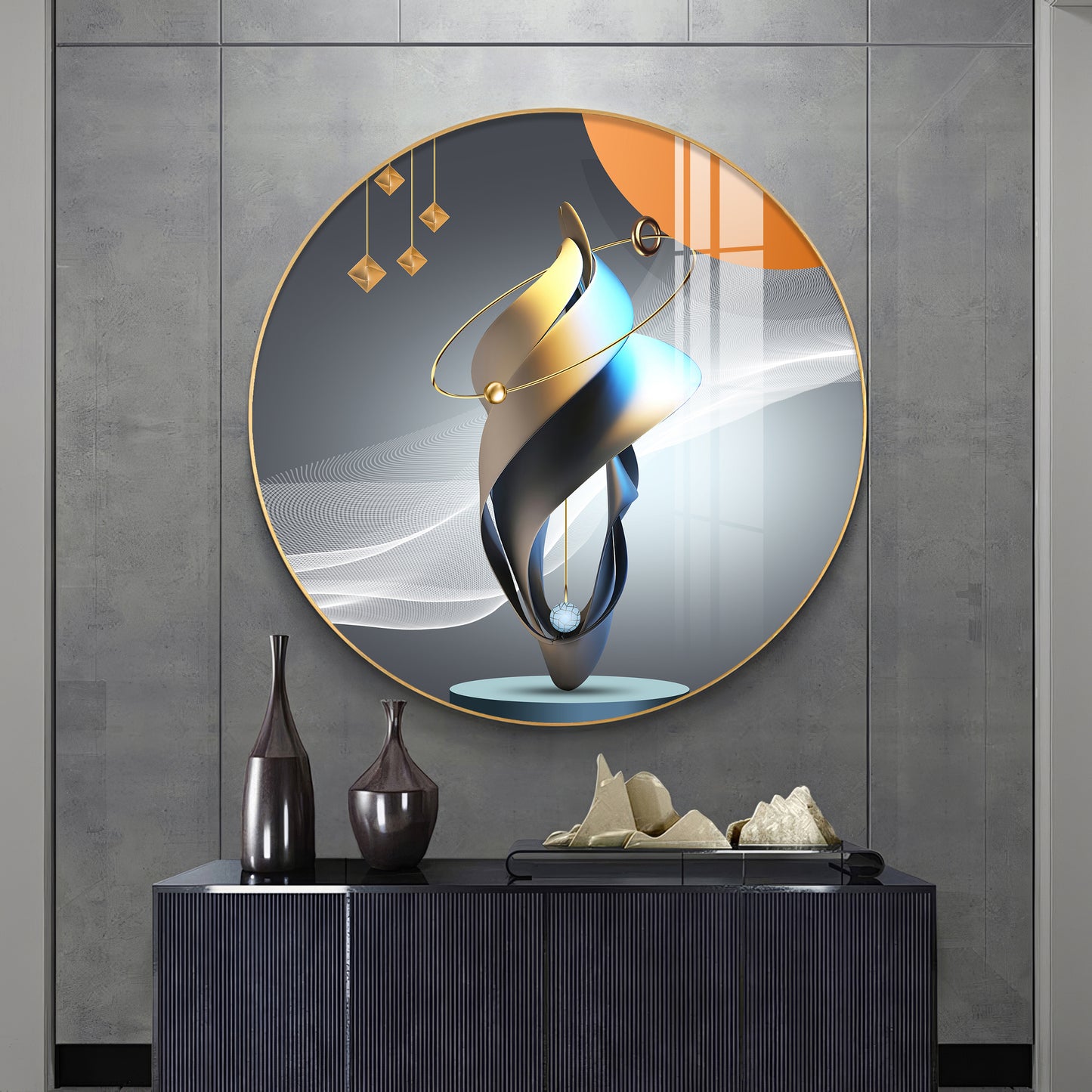 Modern Muse Premium Acrylic Round Wall Art