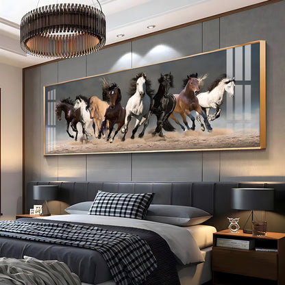 Running Horses Premium Acrylic Horizontal Wall Art