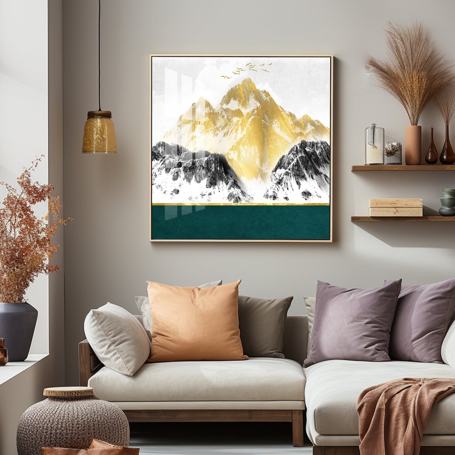 The Emerald Peak Acrylic Square Wall Art