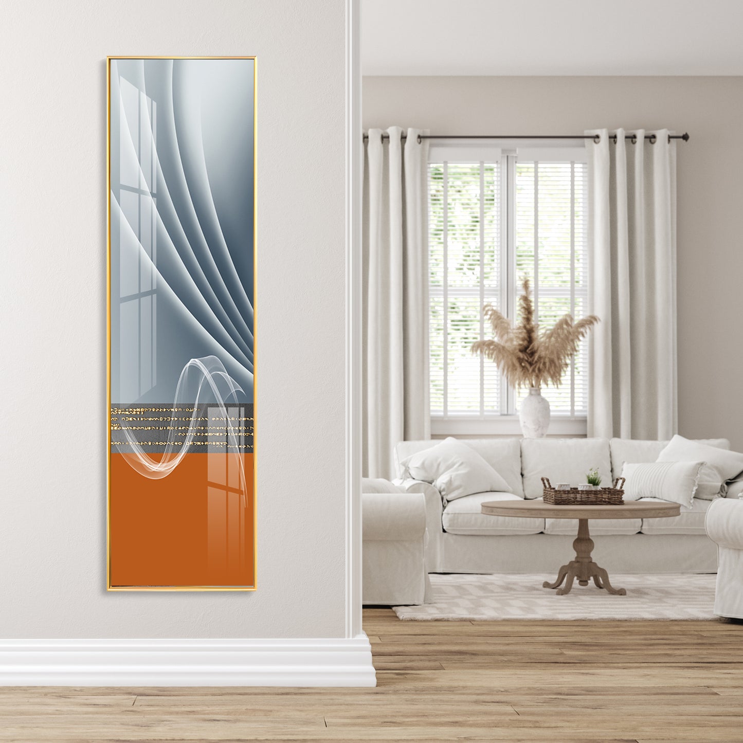 Glowing Wave Premium Acrylic Vertical Wall Art