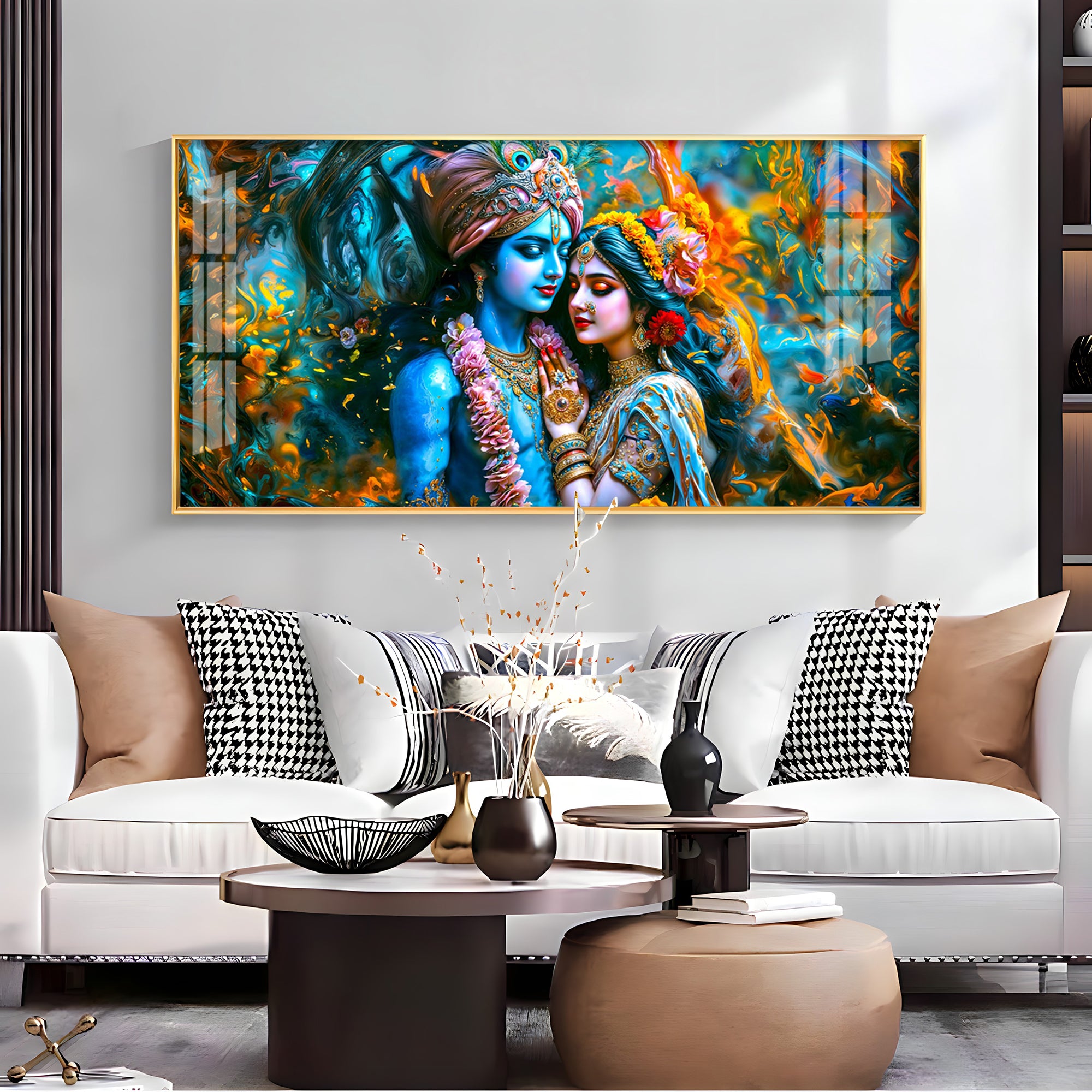 Shree Krishna Harmony Premium Acrylic Horizontal Wall Art