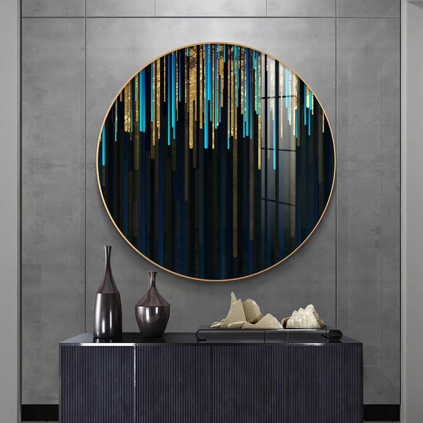 Colorful Palette Premium Acrylic Round Wall Art