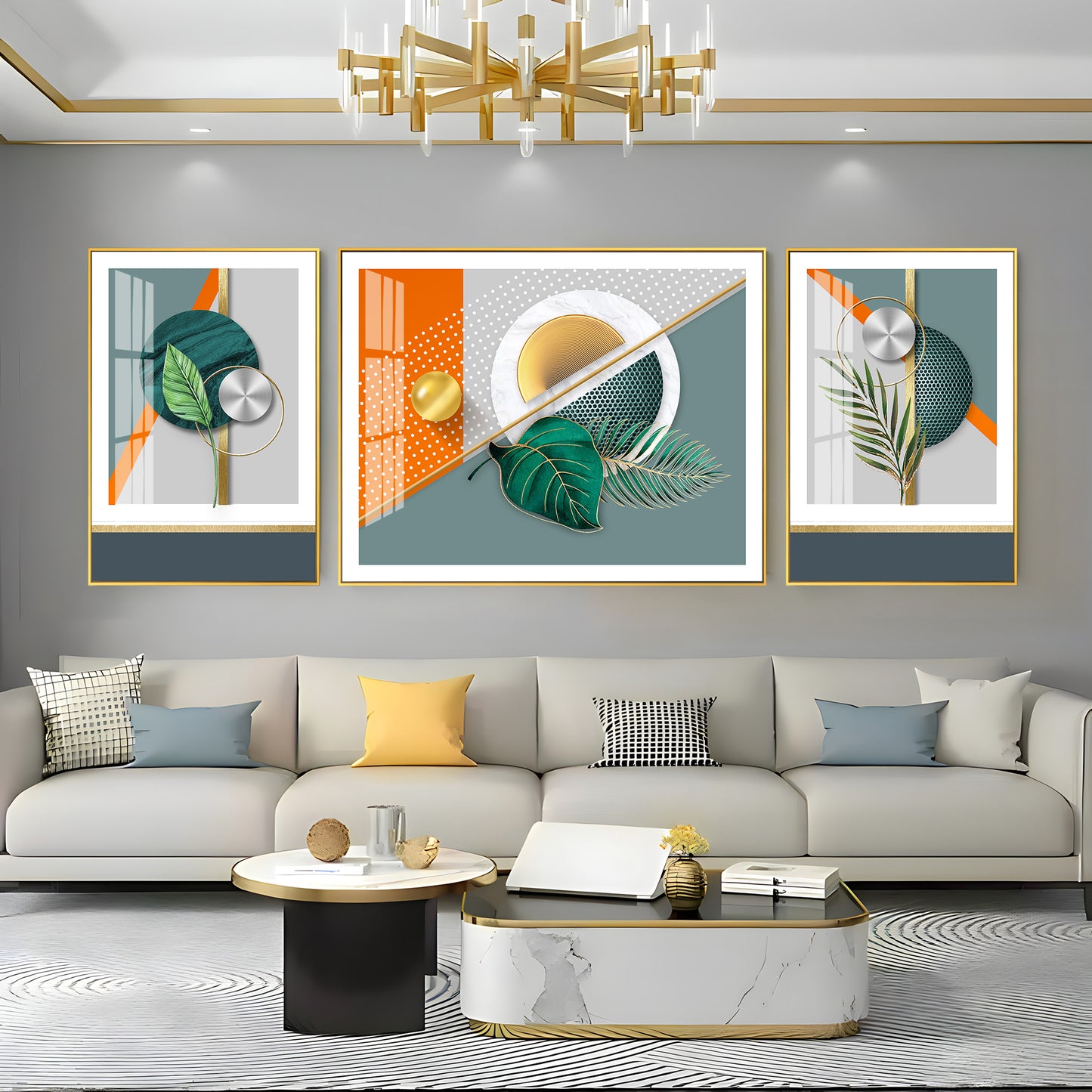 Abstract Minimalist Pattern Premium Acrylic Wall Art (Set of 3)