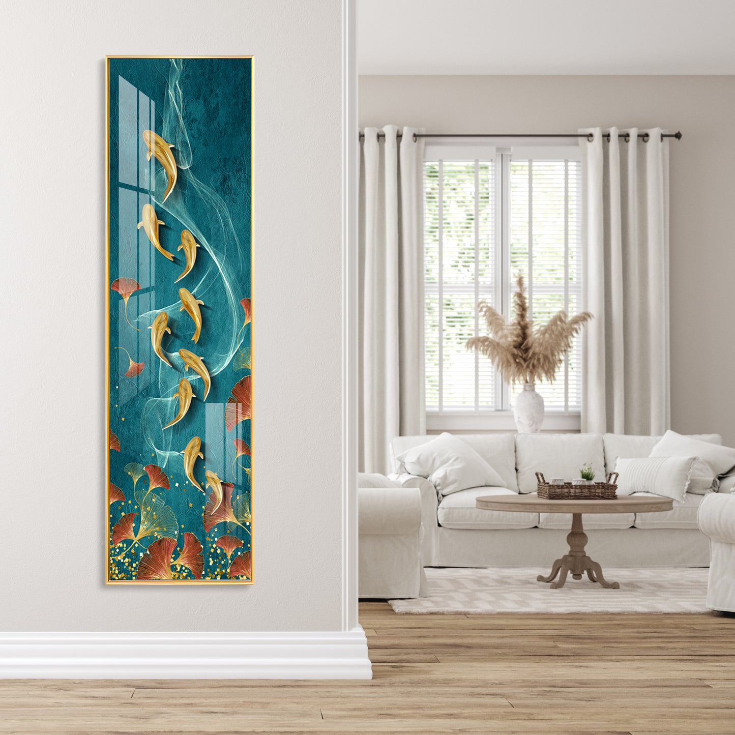 Aquatic Harmony Premium Acrylic Vertical Wall Art