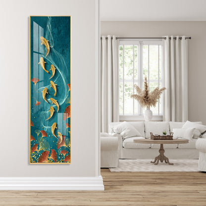 Aquatic Harmony Premium Acrylic Vertical Wall Art