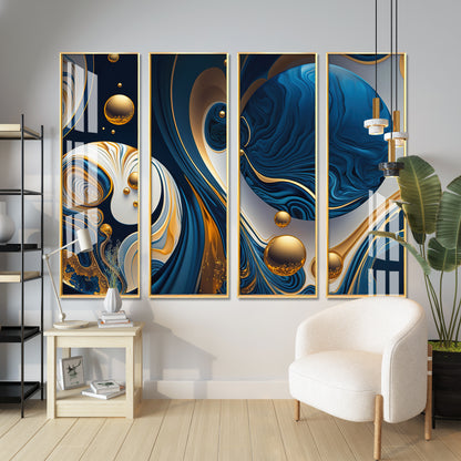 Exploring Universe Premium Acrylic Vertical Wall Art (set of 4)