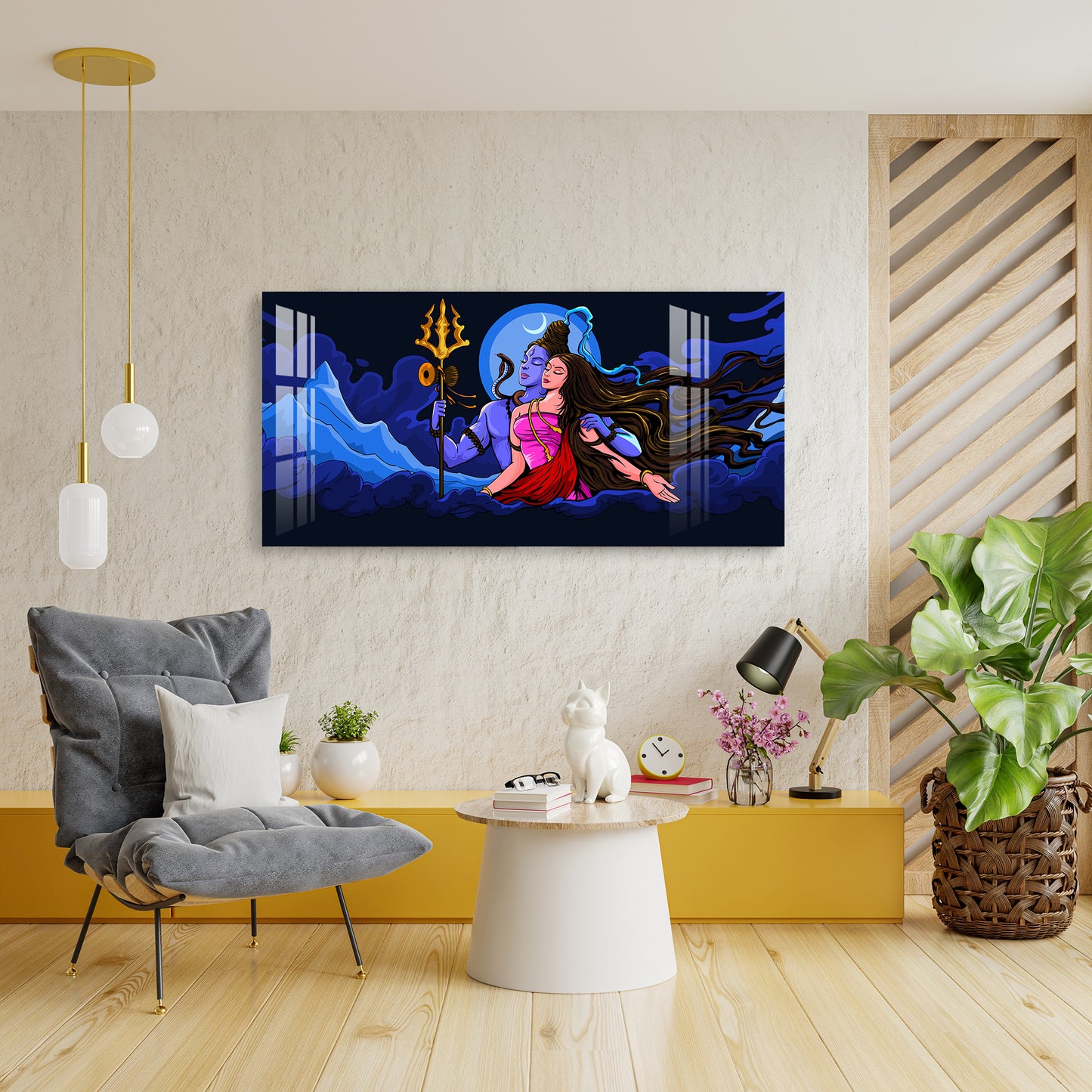 Shiv and Parvati Acrylic Wall Art