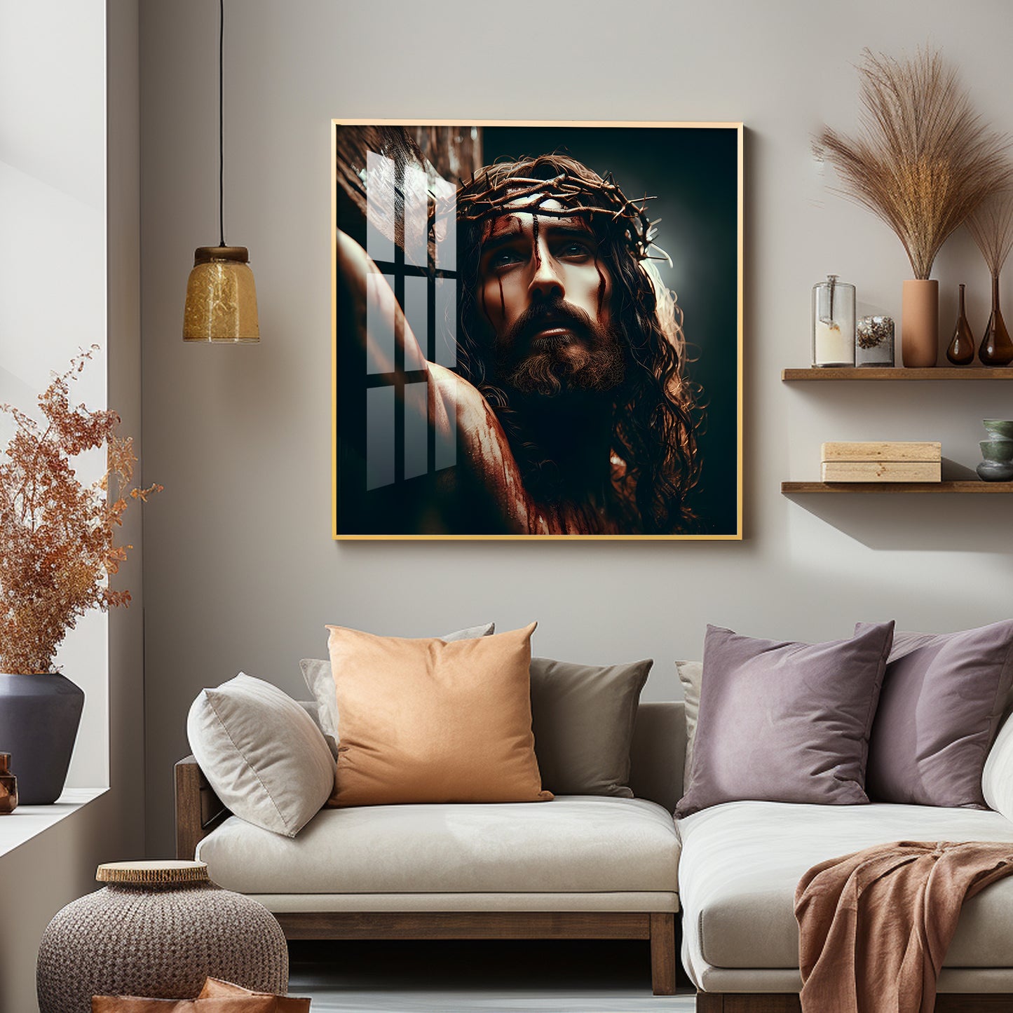 Lord Jesus Christ Premium Acrylic Square Wall Art