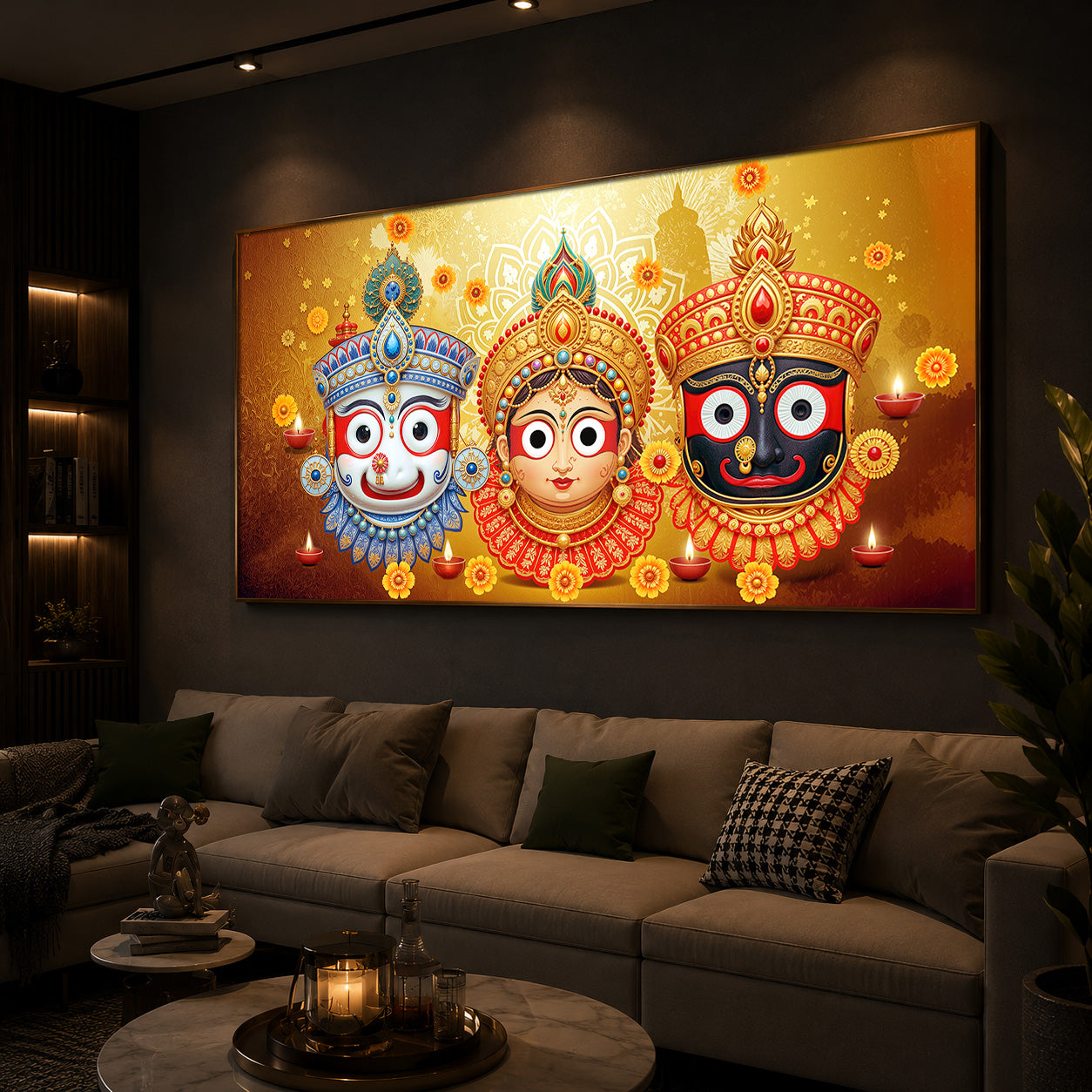 Jai Jagannath Modern Luxury Backlight Horizontal Wall Art