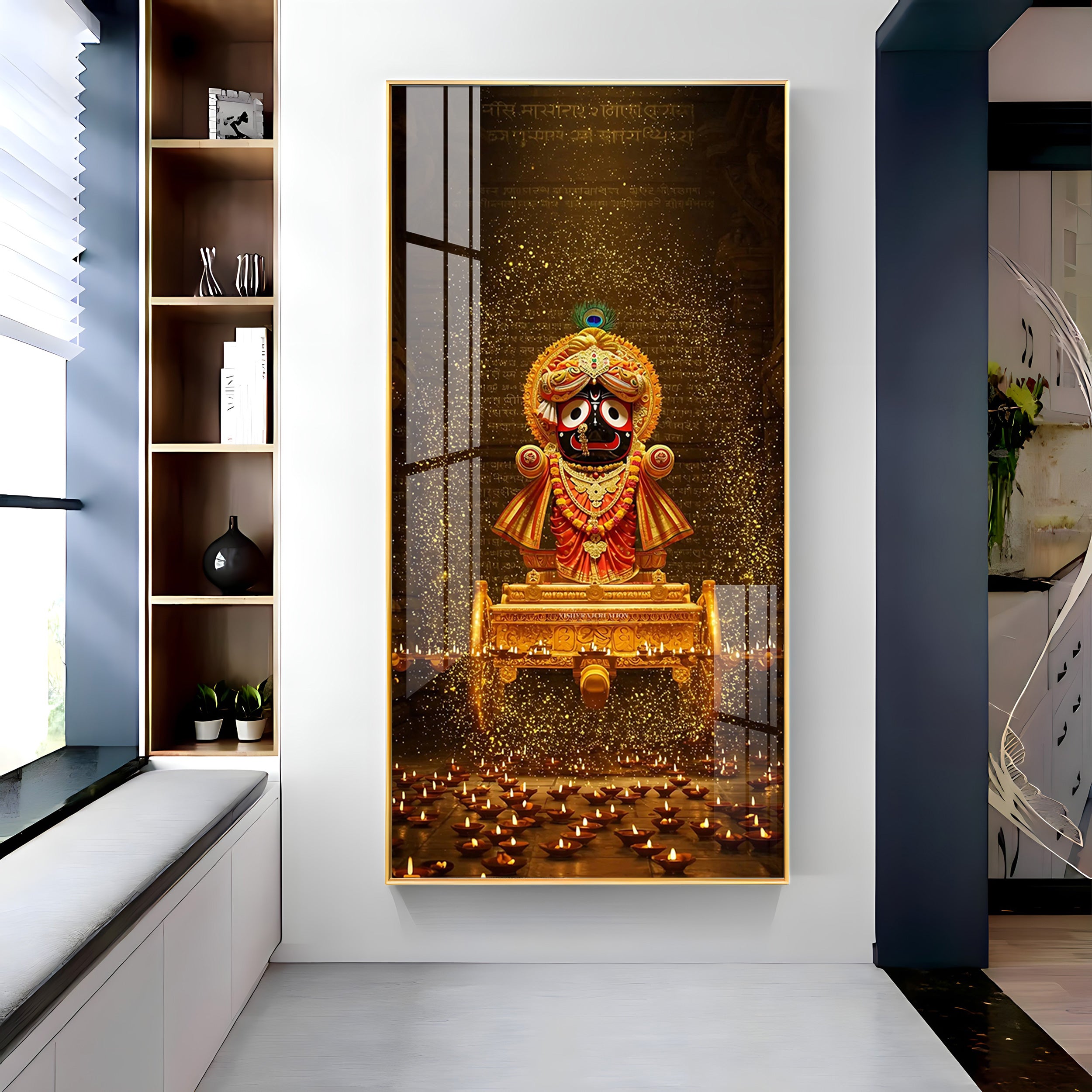 Majestic Jaggannath Premium Acrylic Vertical Wall Art