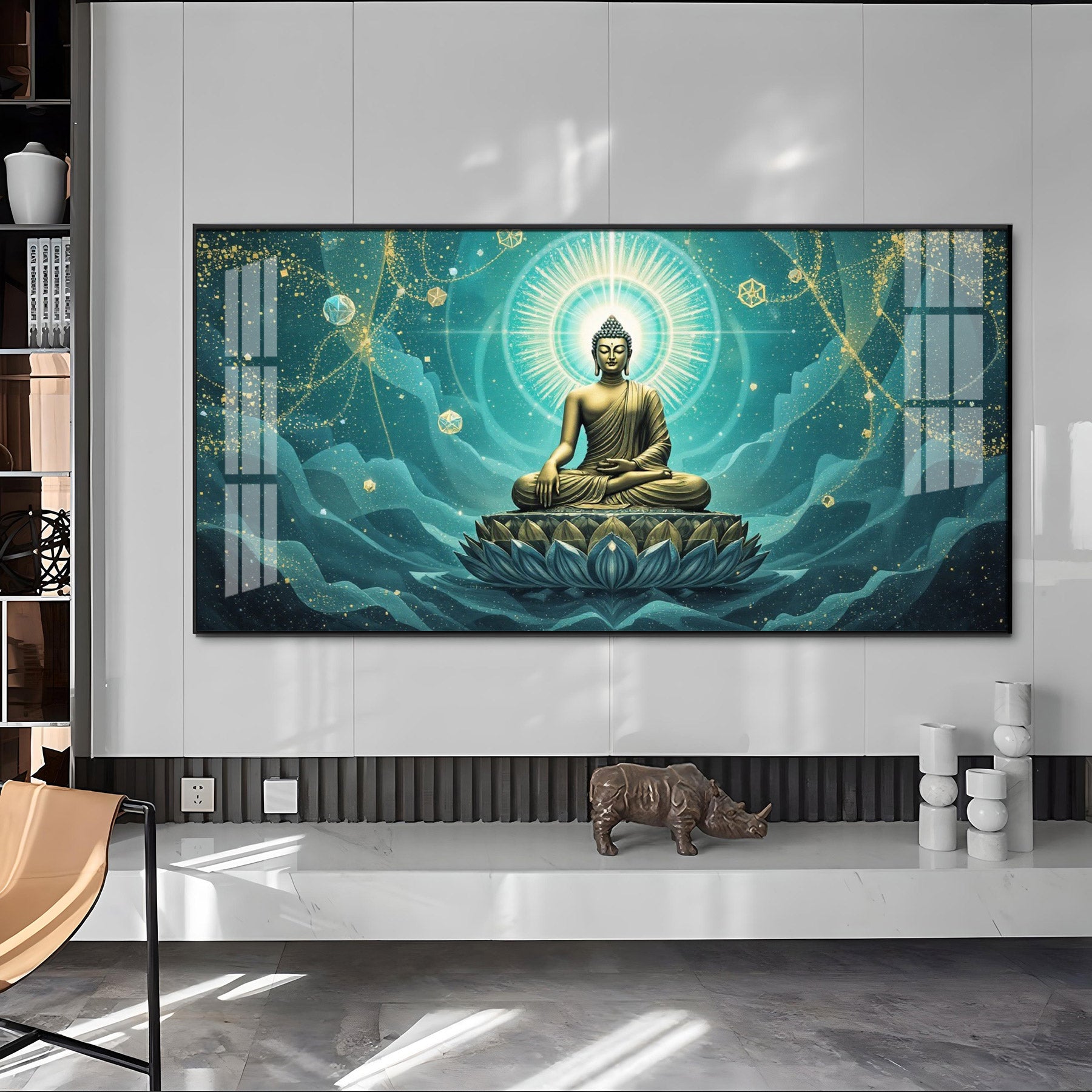 Serene Sky Buddha Premium Acrylic Horizontal Wall Art