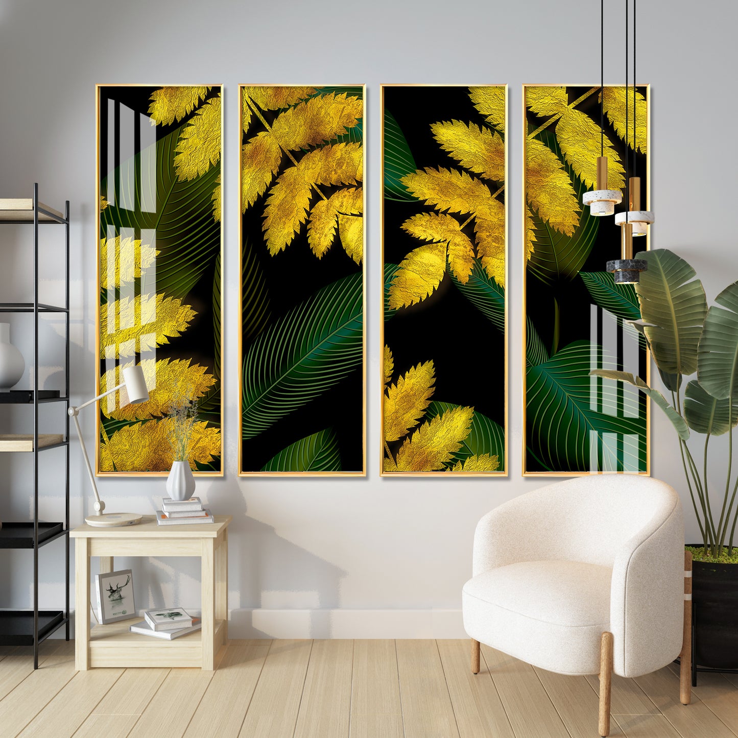 Autumn Season Premium Acrylic Vertical Wall Art (set of 4)