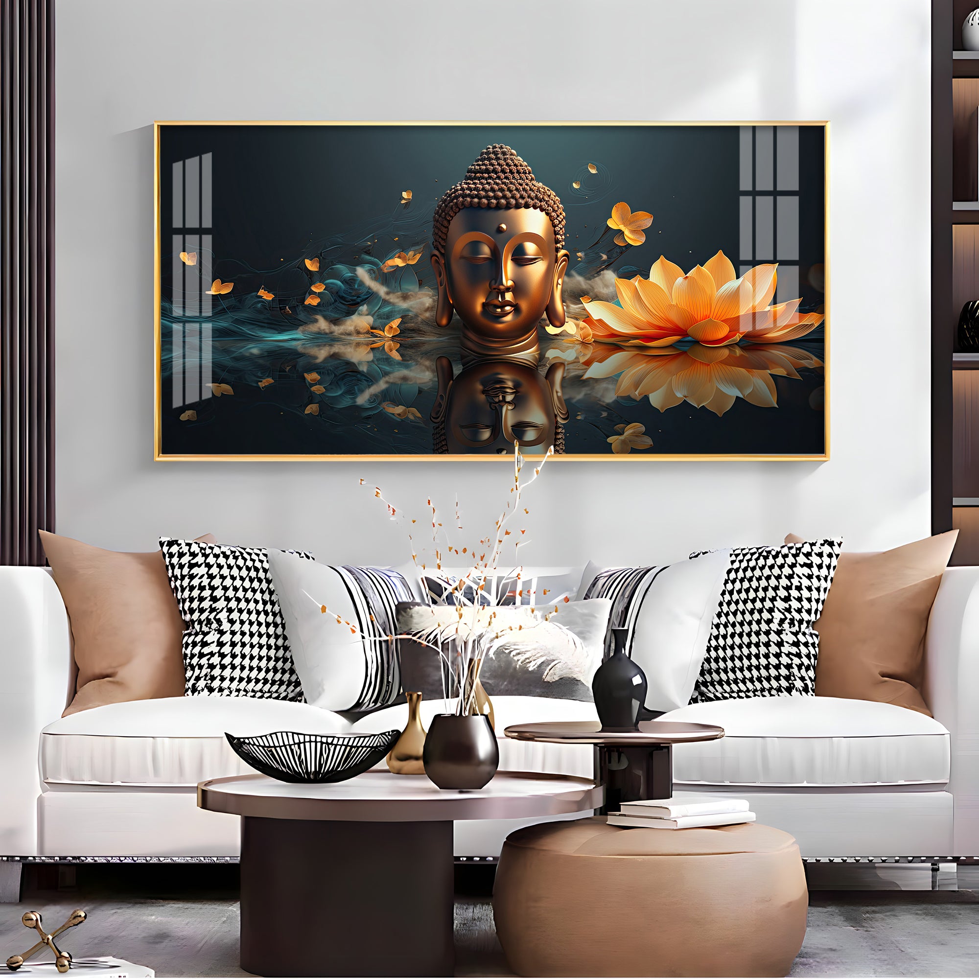 Descent Buddha Premium Acrylic Horizontal Wall Art