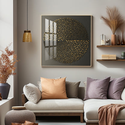 Gold Textured Premium Acrylic Square Wall Art