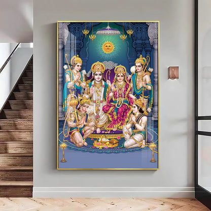 Ram Parivar Premium Acrylic Vertical Wall Art