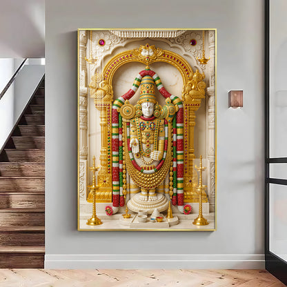 Divine Shree Venkateswara Premium Acrylic Vertical Wall Art
