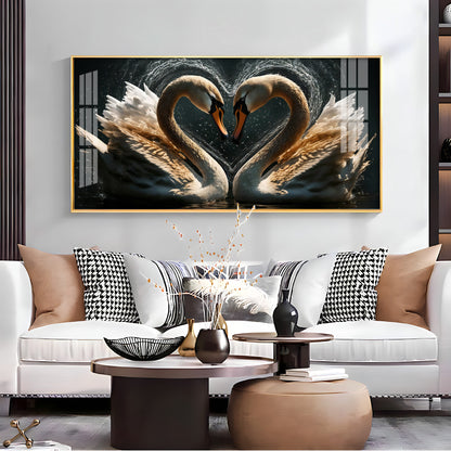 Swan On The Lake Premium Acrylic Horizontal Wall Art