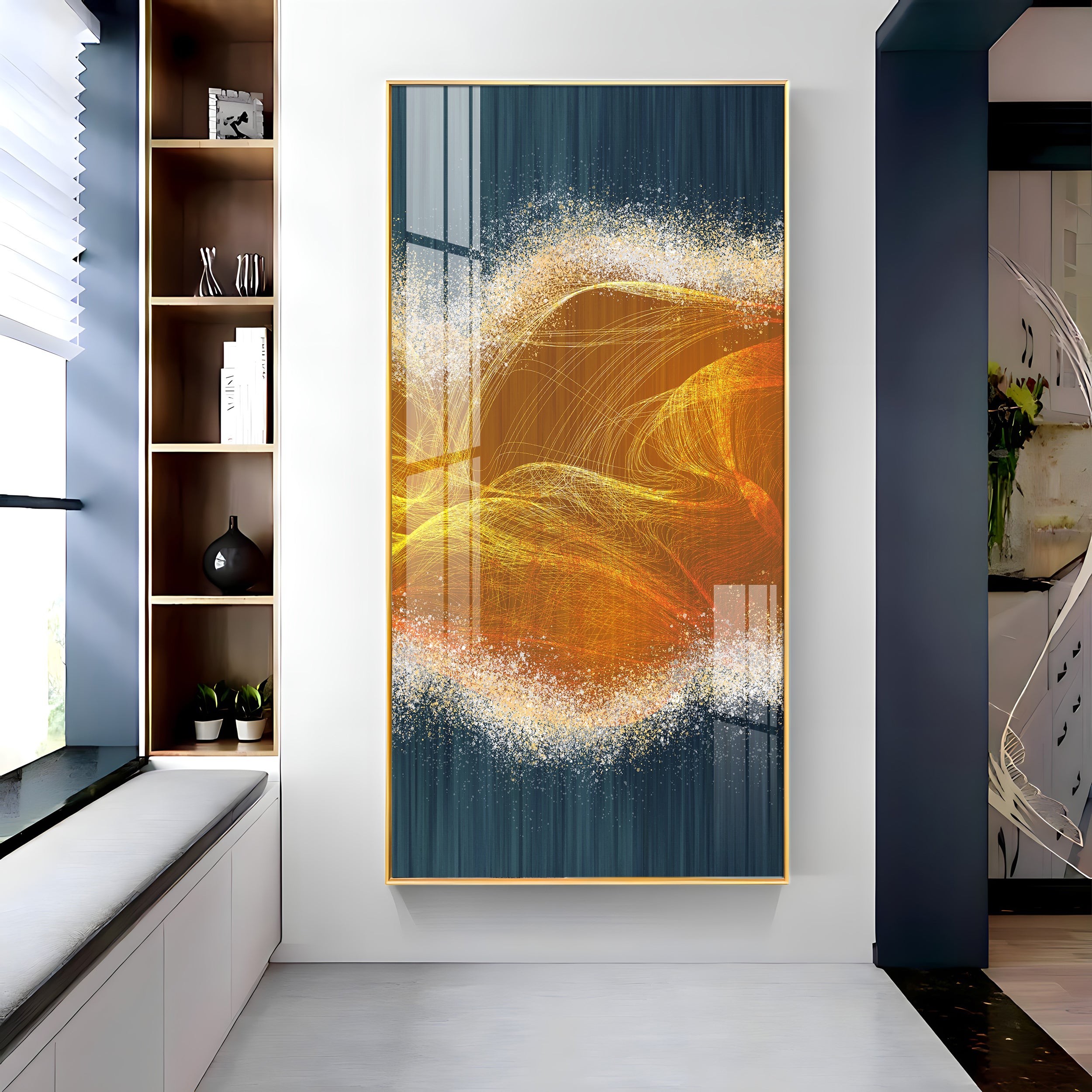 Poetic Waves Premium Acrylic Vertical Wall Art
