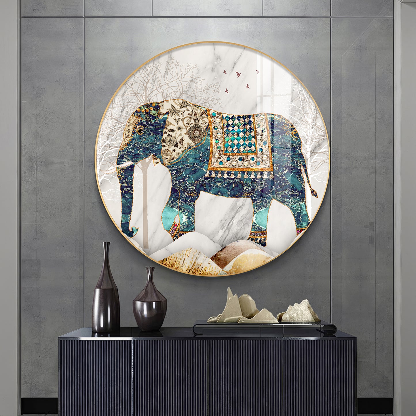Majestic Alpha Premium Acrylic Round Wall Art